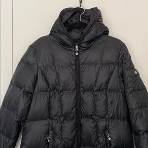 Eddie Bauer Black Goose Down Jacket 550 Fill Lightweight Quilted Coat M